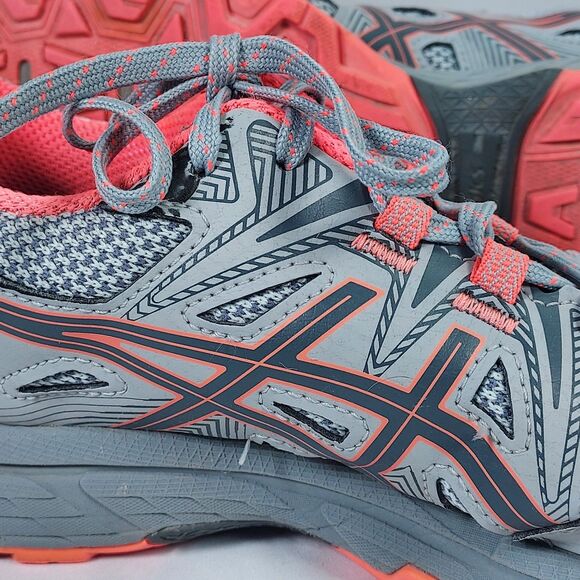 ASICS Gel-Venture 8 Womens Gray Coral Athletic Trail Running Sneakers - Picture 10 of 13
